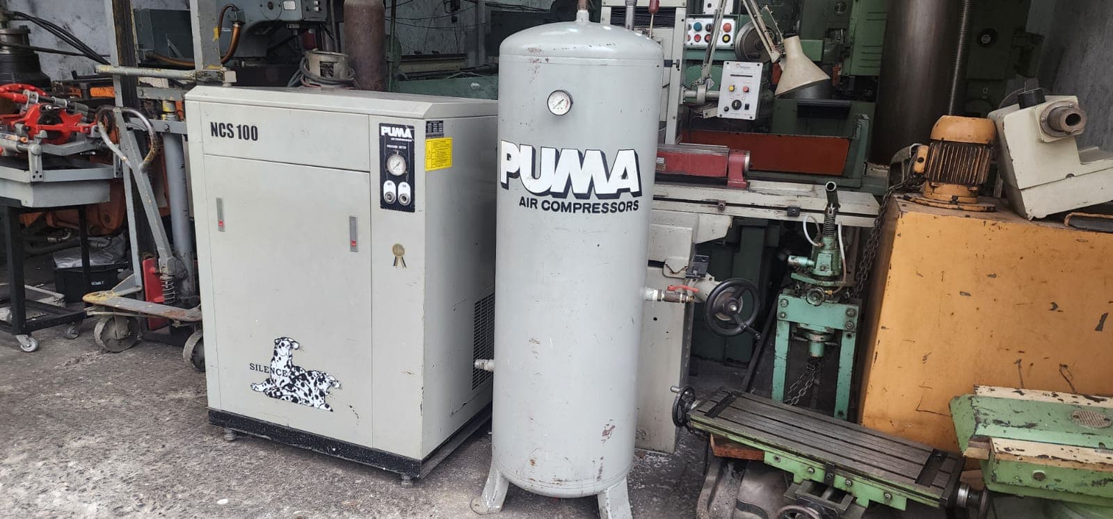 Puma Compressor de ar 50 pés com pulmão combinado a pistão